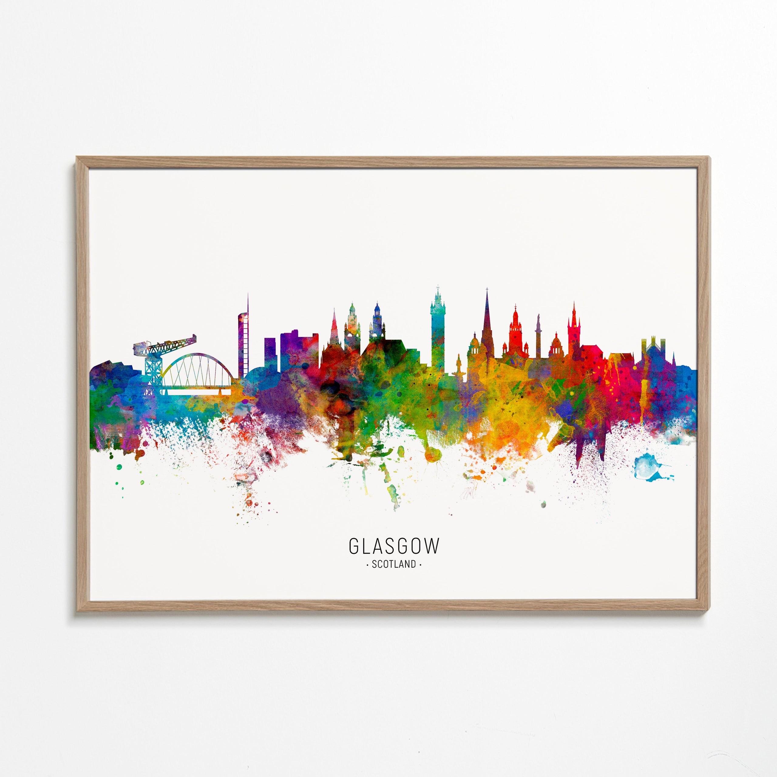 Glasgow skyline multicoloré