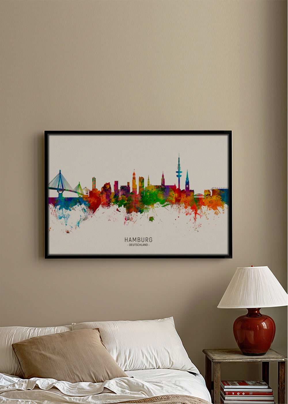 Hamburg skyline multicoloré