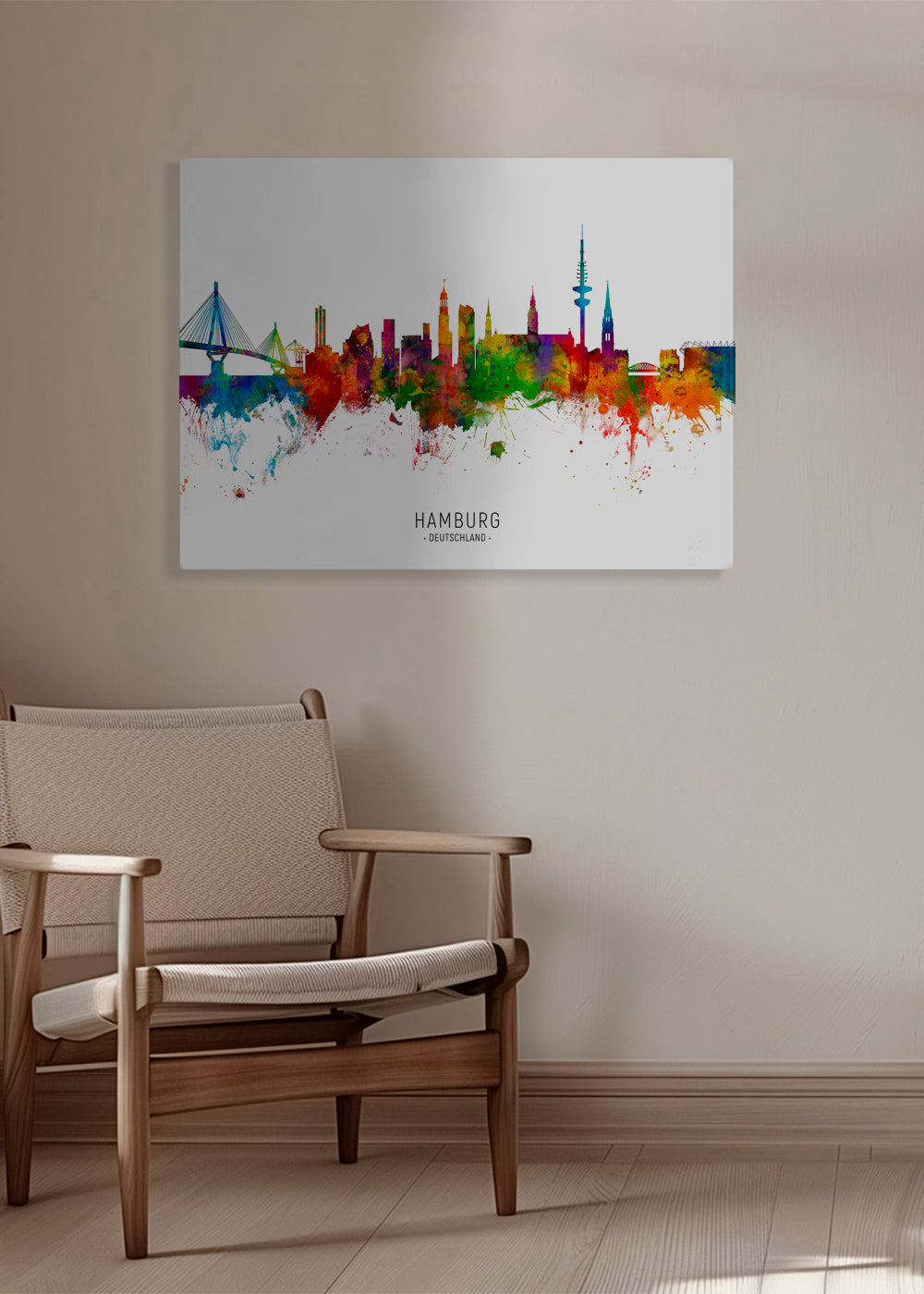 Hamburg skyline multicoloré