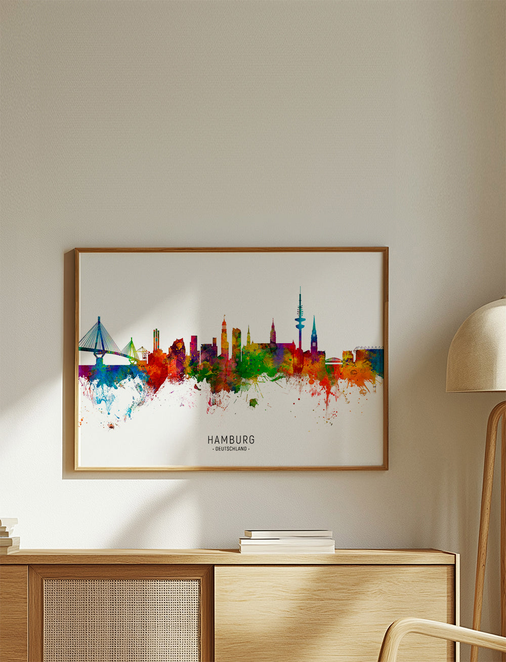 Hamburg skyline multicoloré