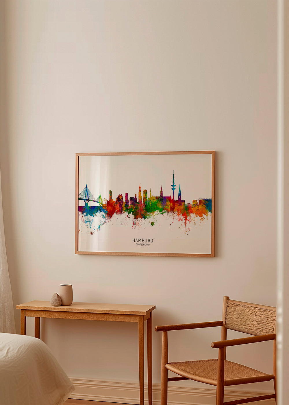 Hamburg skyline multicoloré