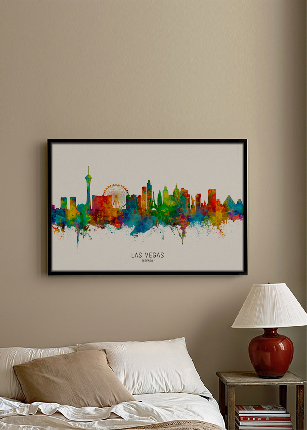 Las Vegas skyline multicoloré