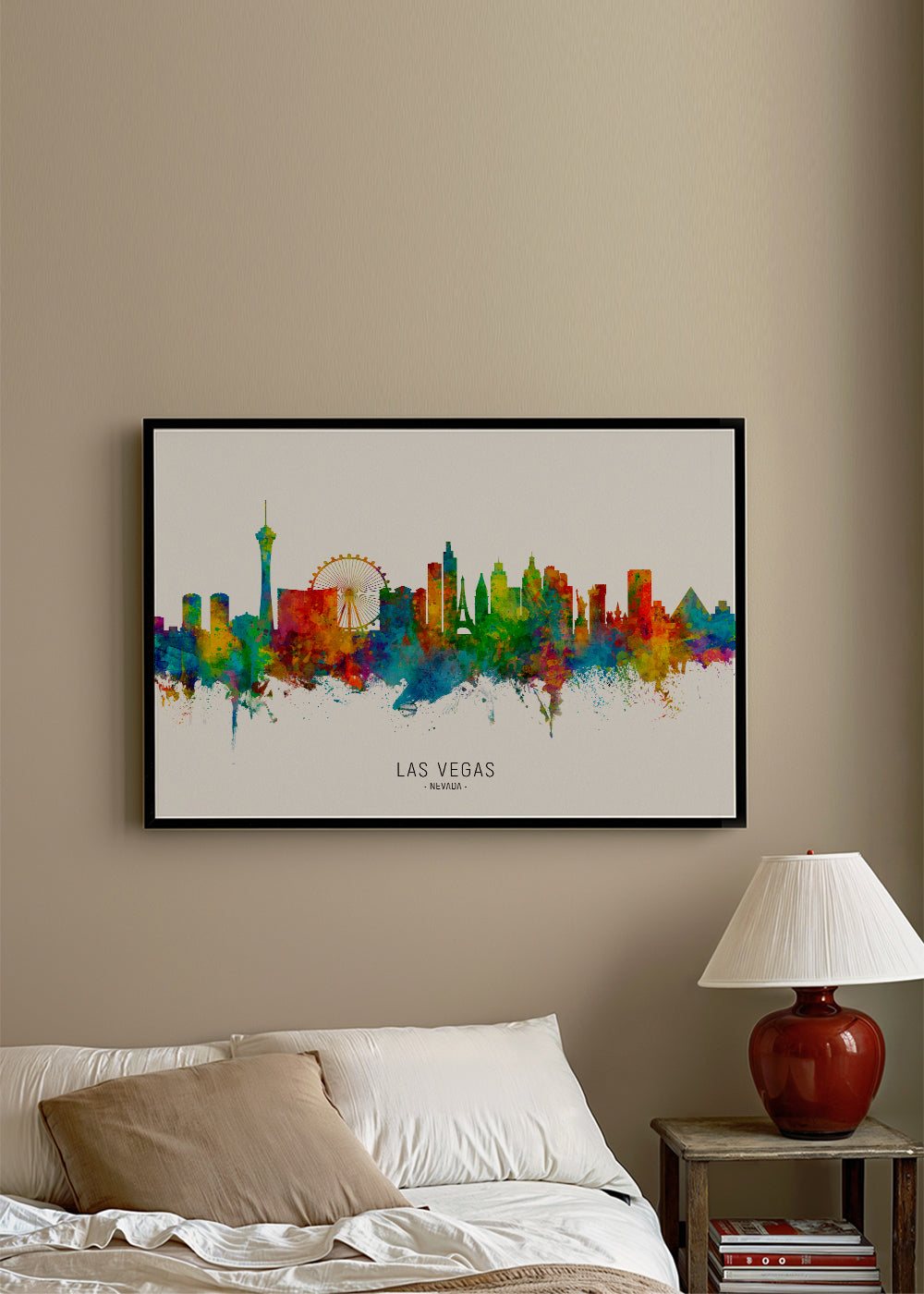 Las Vegas skyline multicoloré