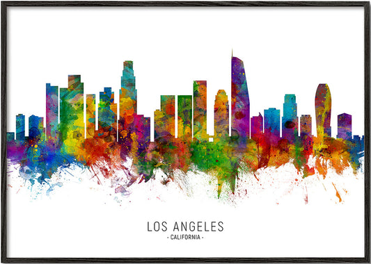 Los Angeles skyline multicoloré