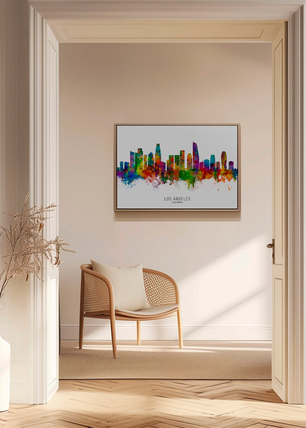Los Angeles skyline multicoloré