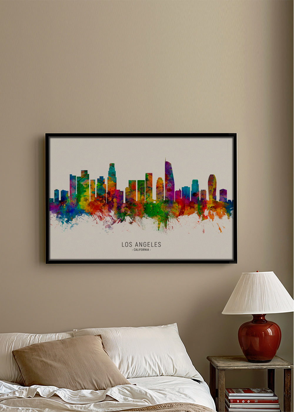 Los Angeles skyline multicoloré