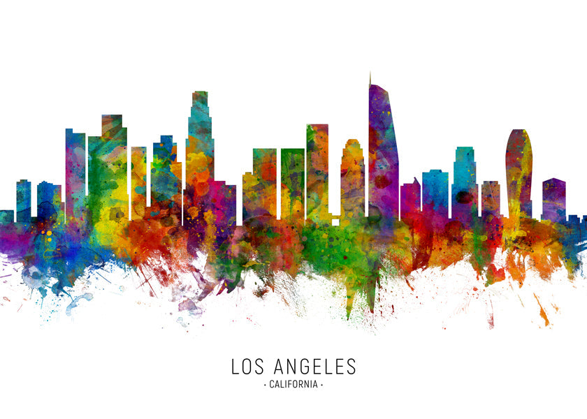 Los Angeles skyline multicoloré