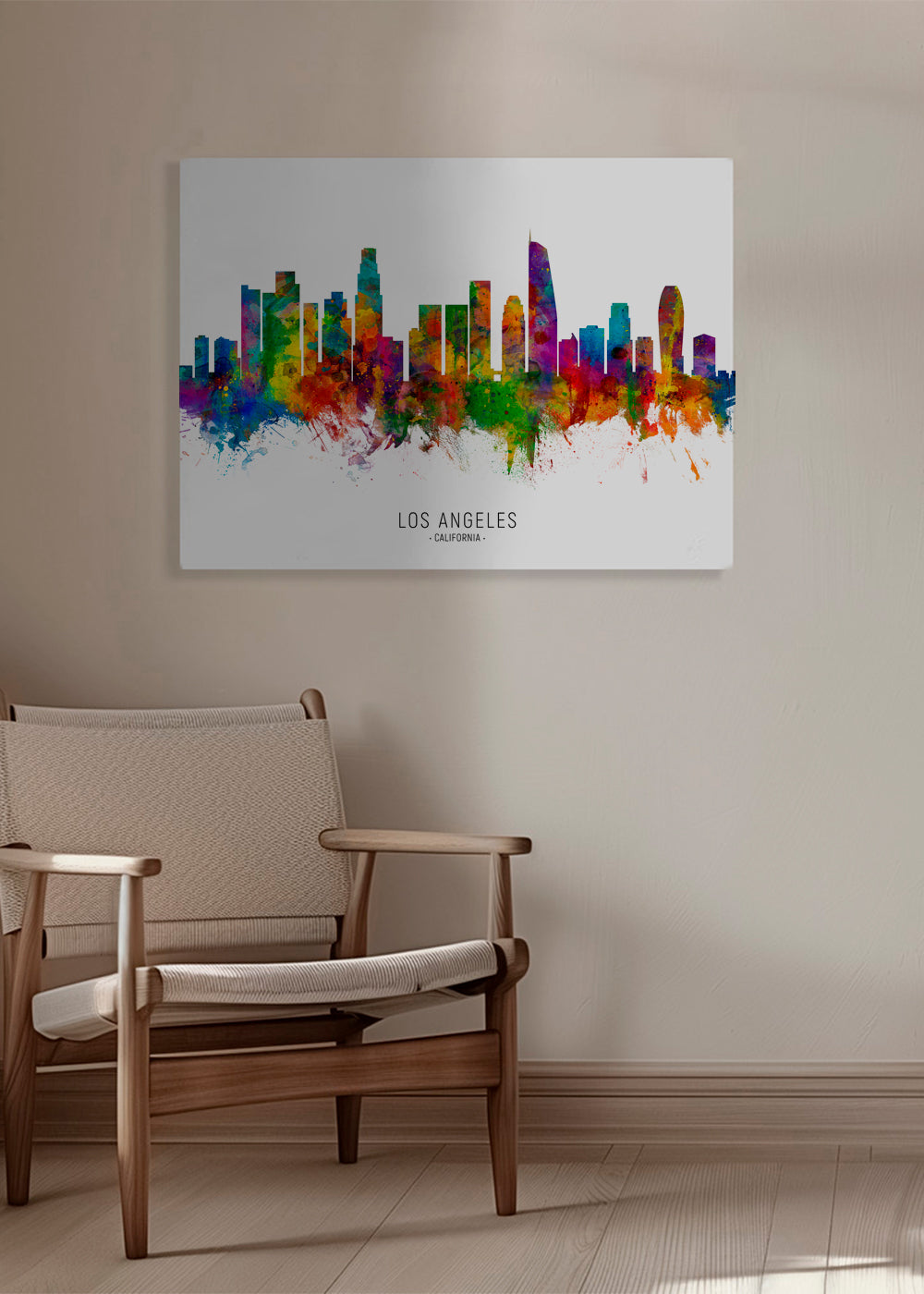 Los Angeles skyline multicoloré