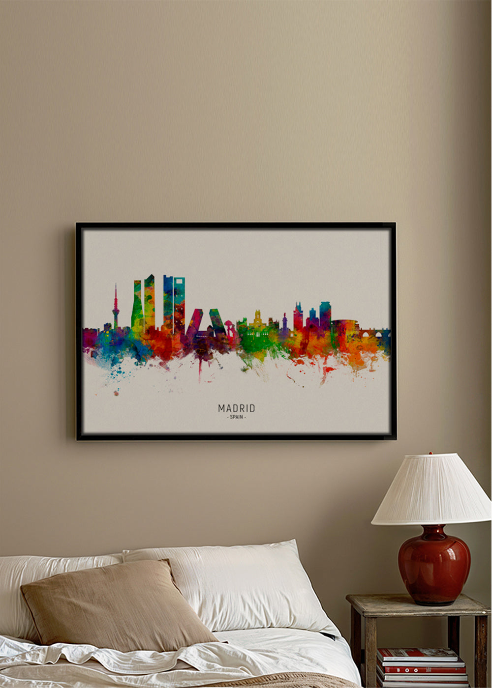 Madrid skyline multicoloré