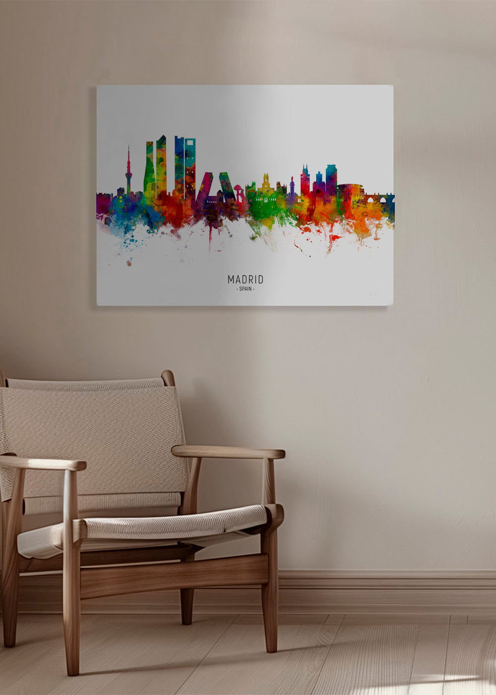 Madrid skyline multicoloré