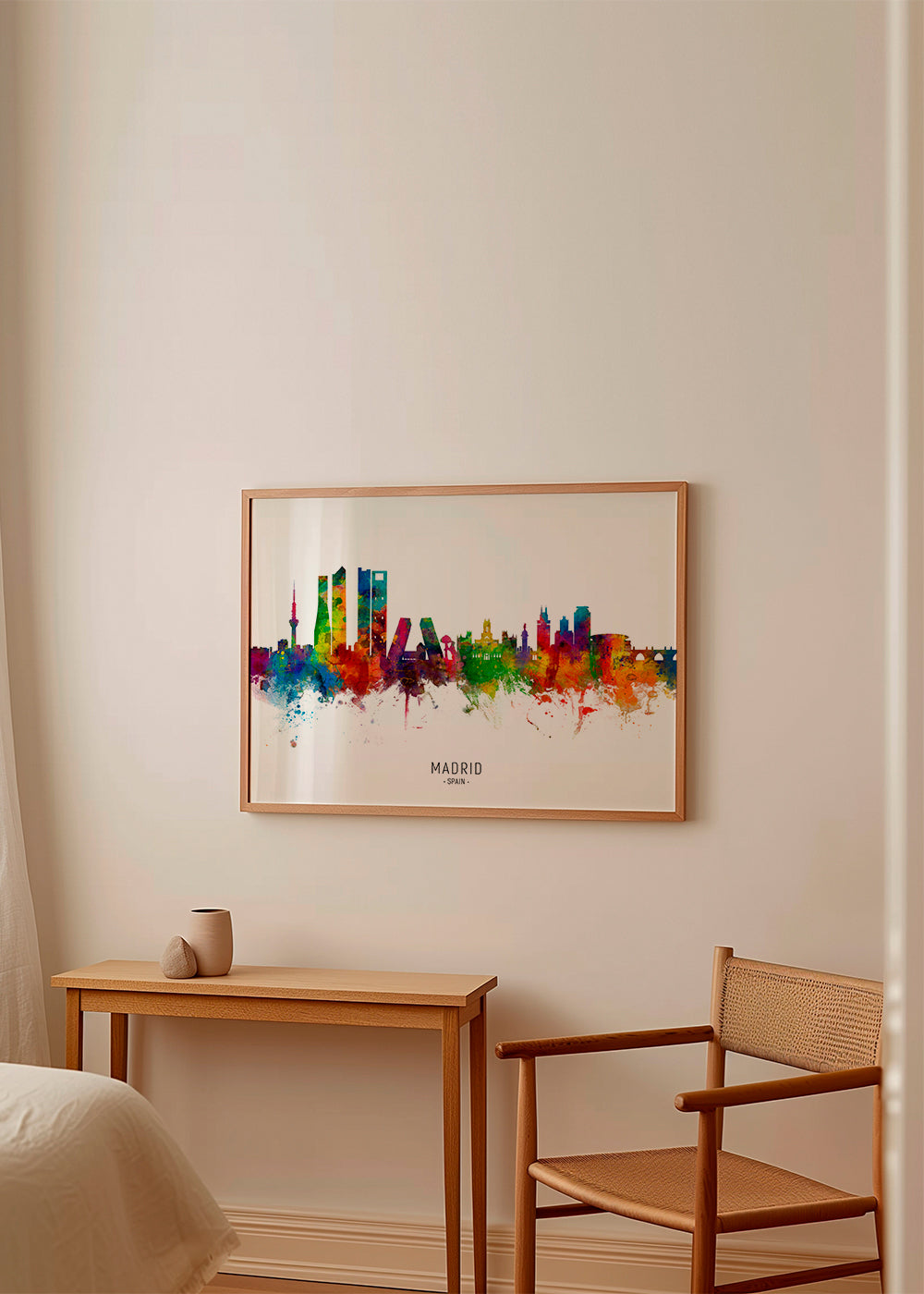 Madrid skyline multicoloré