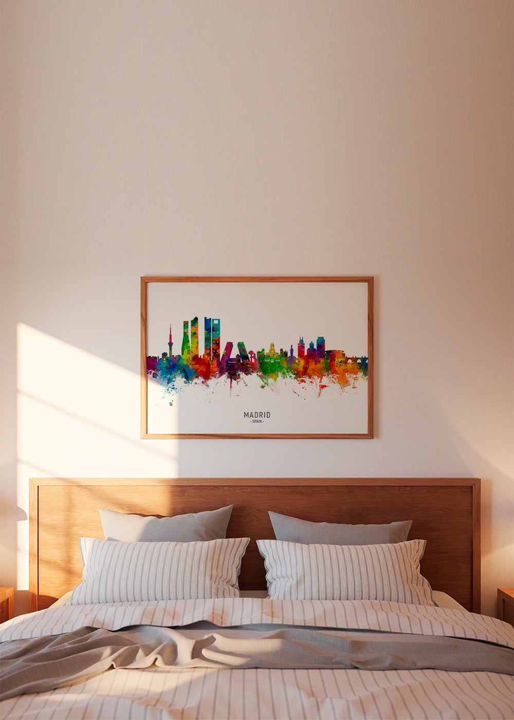 Madrid skyline multicoloré