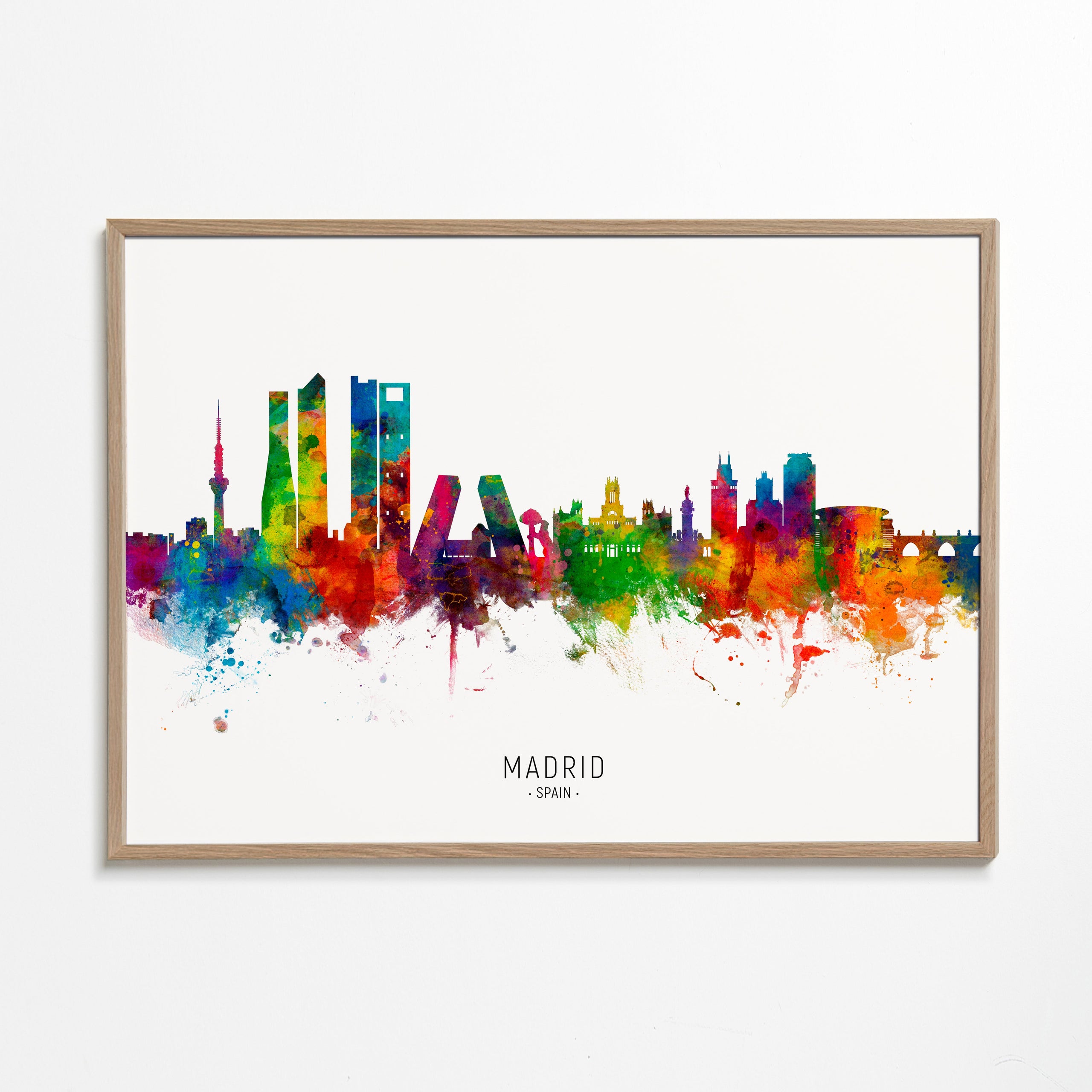 Madrid skyline multicoloré