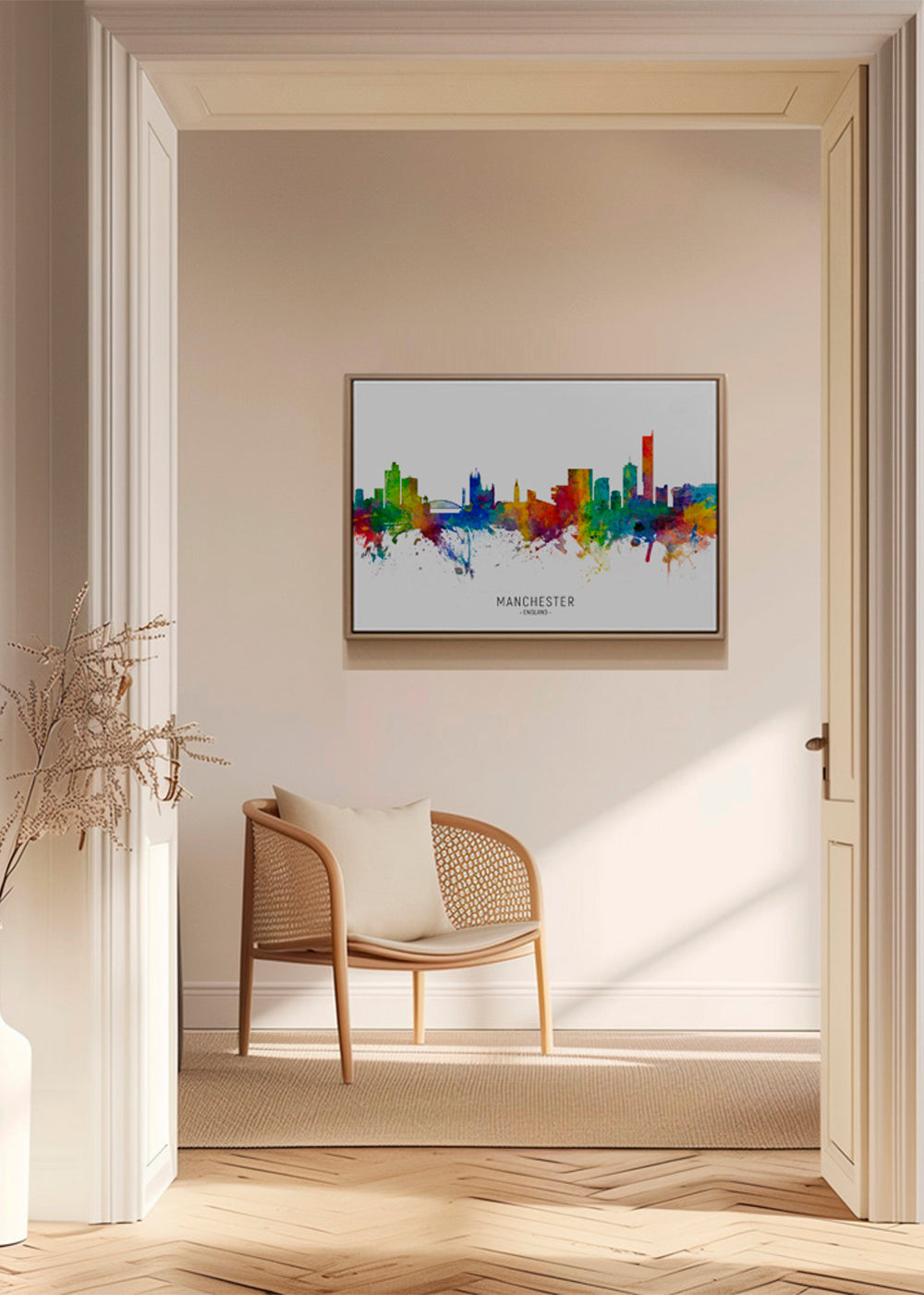 Manchester skyline multicoloré