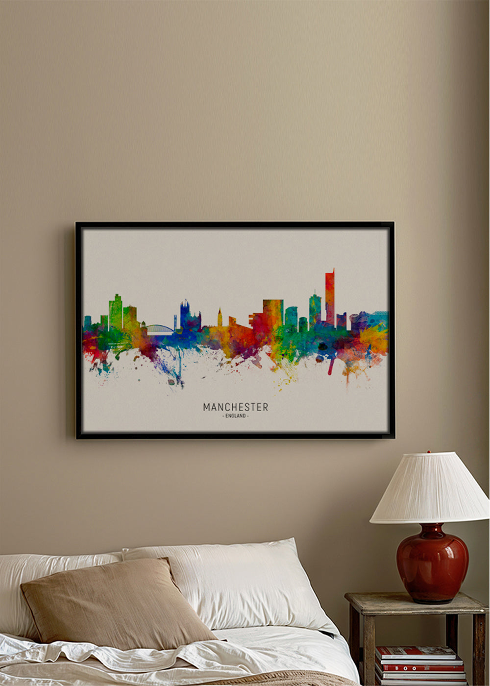Manchester skyline multicoloré