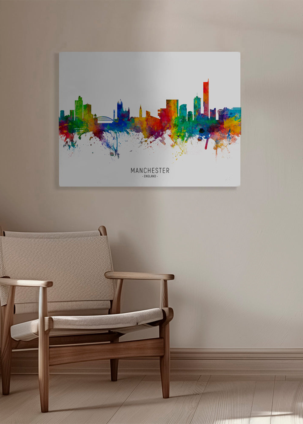 Manchester skyline multicoloré