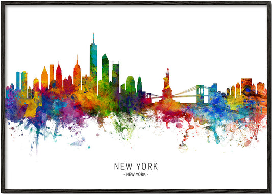 New York skyline multicoloré