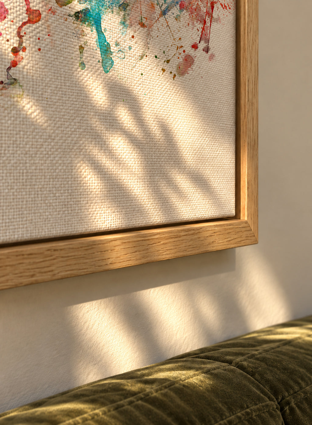 New York Skyline multicolor - Framed canvas detail