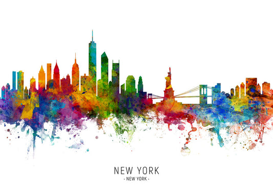 New York skyline multicoloré