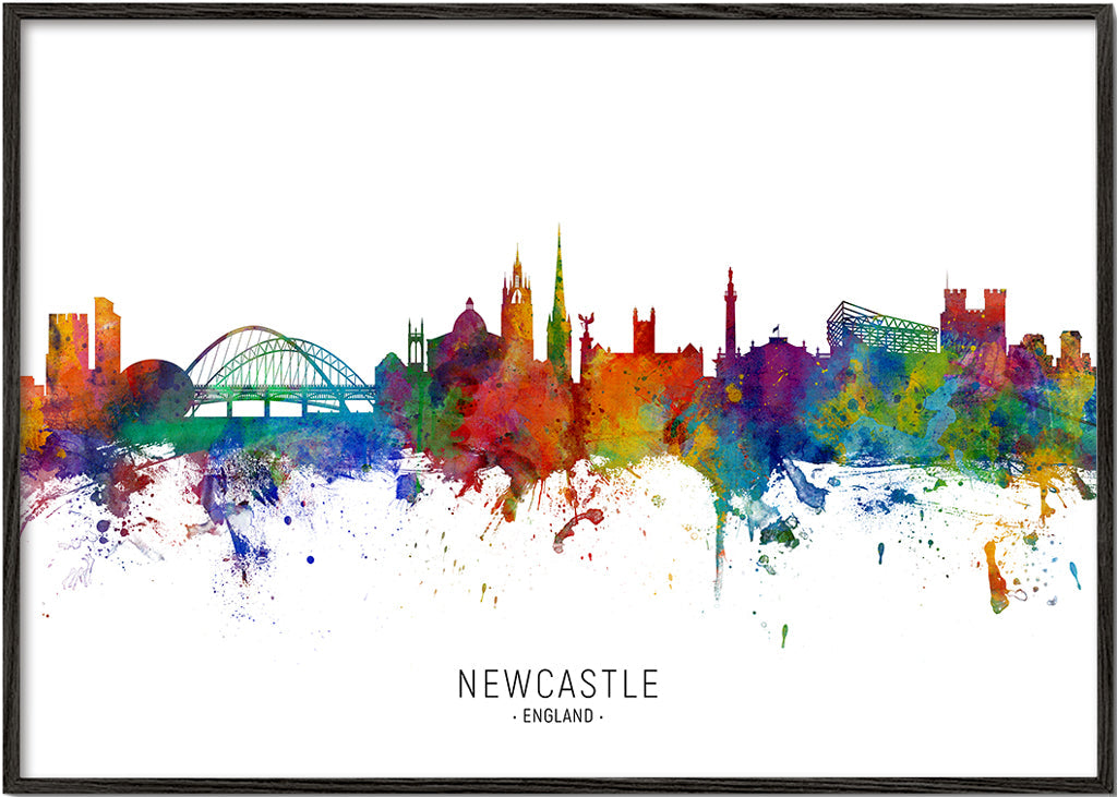 Newcastle skyline multicoloré