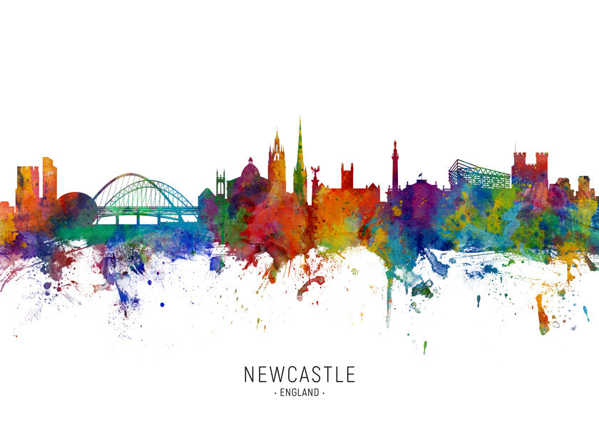 Newcastle skyline multicoloré