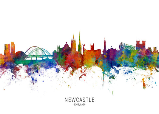 Newcastle skyline multicoloré