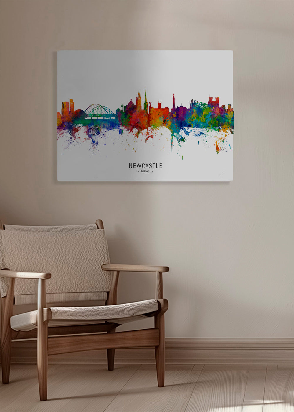 Newcastle skyline multicoloré