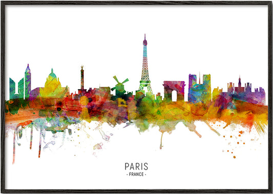 Paris skyline multicoloré