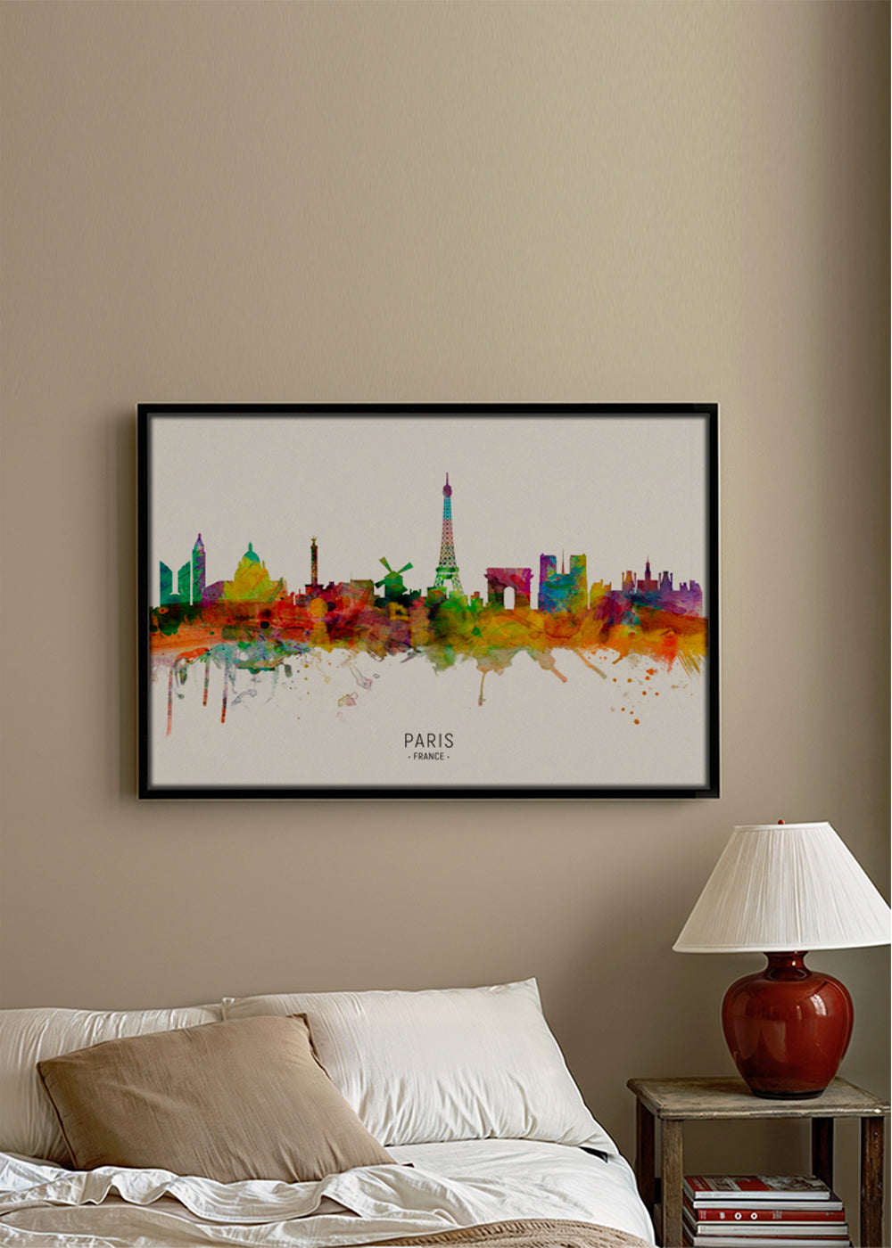 Paris skyline multicoloré