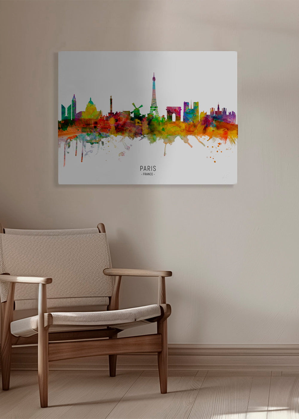Paris skyline multicoloré