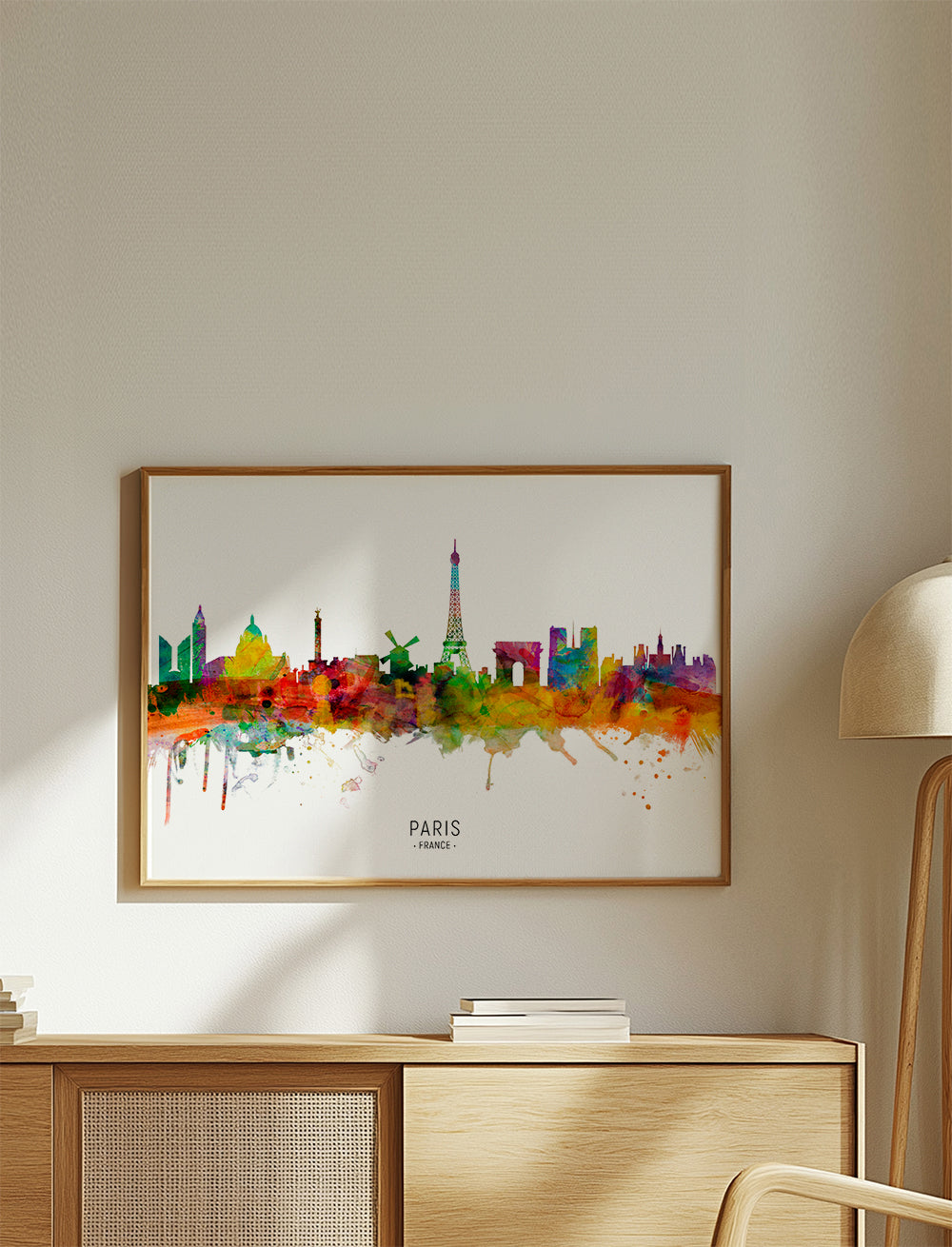 Paris skyline multicoloré