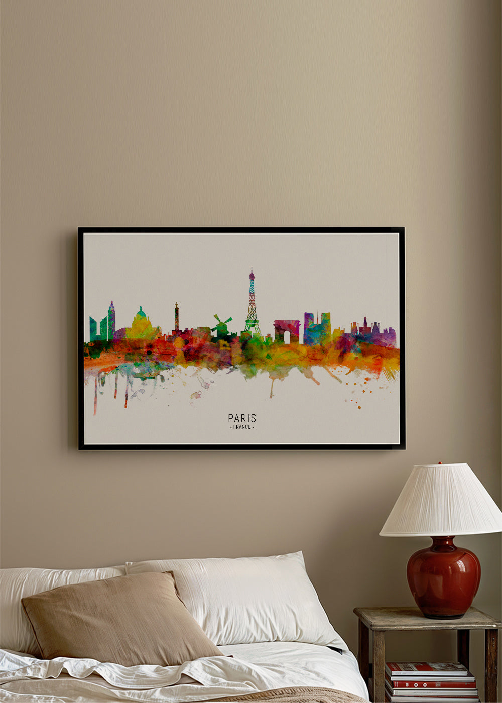 Paris skyline multicoloré