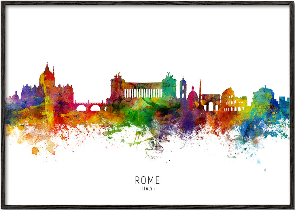 Rome skyline multicoloré