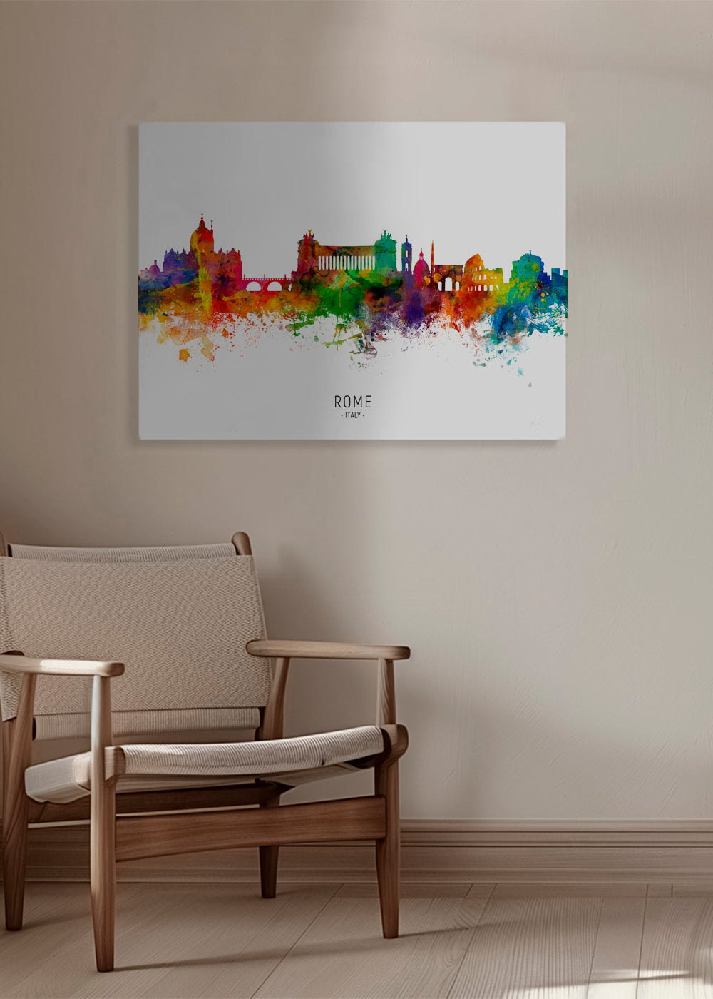 Rome skyline multicoloré