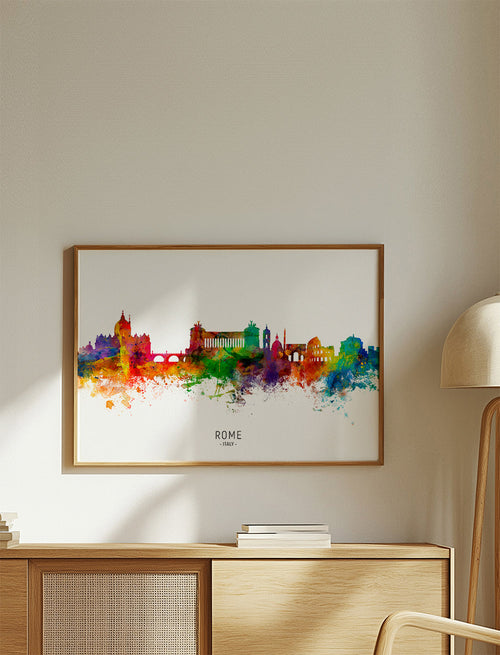Rome skyline multicoloré