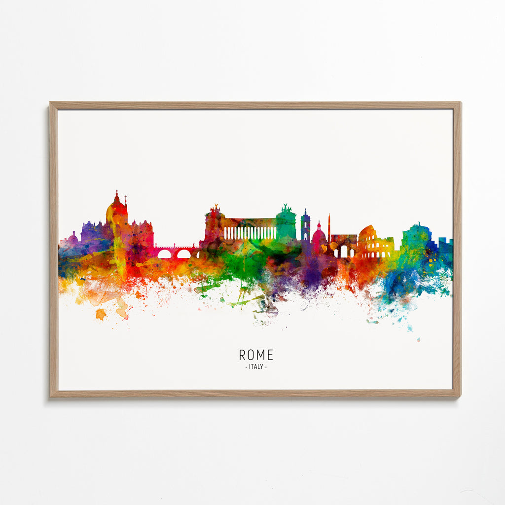 Rome skyline multicoloré