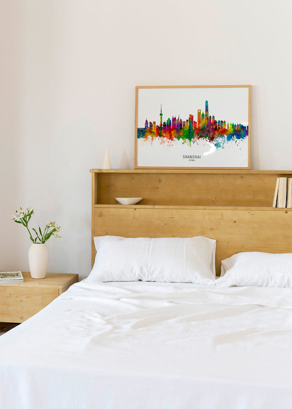 Shanghai skyline multicoloré