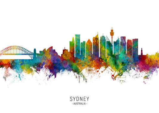 Sydney skyline multicoloré