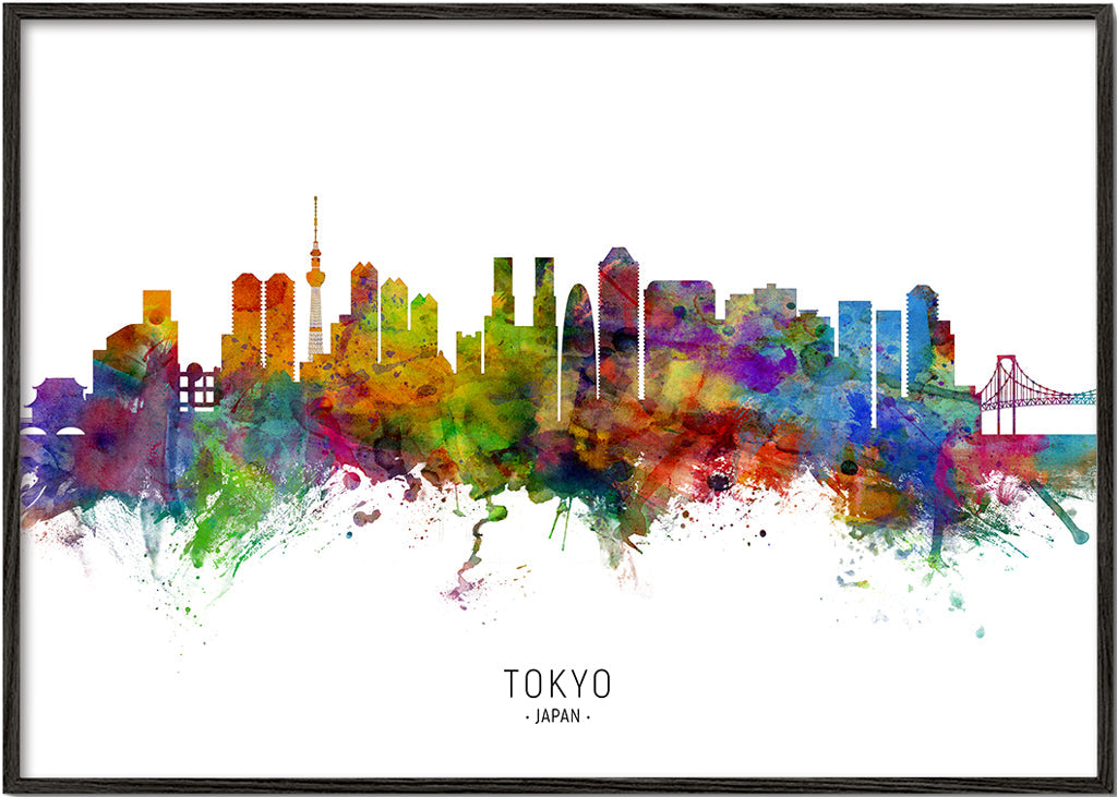 Tokyo skyline multicoloré