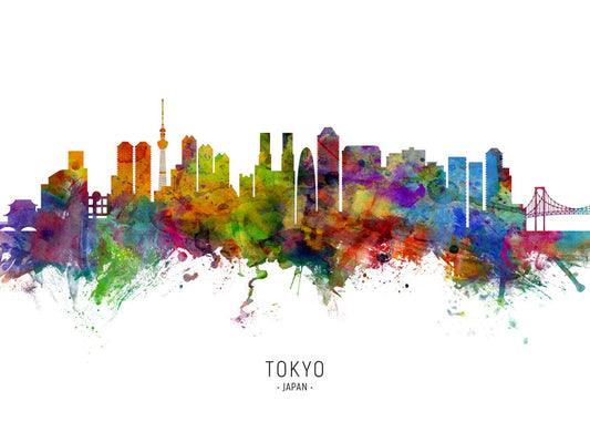 Tokyo skyline multicoloré