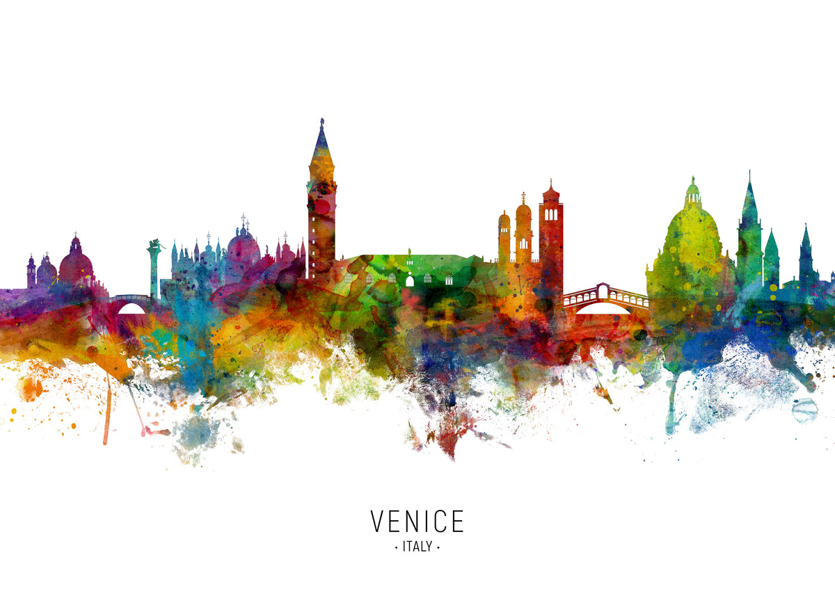 Venice Skyline multicolor - Unframed art print