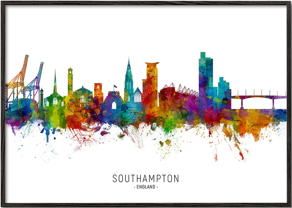 Southampton skyline multicoloré