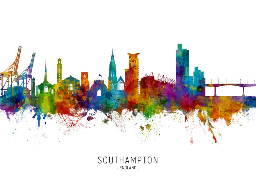 Southampton skyline multicoloré