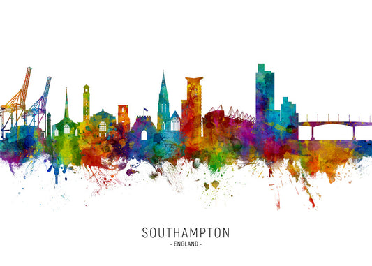 Southampton skyline multicoloré