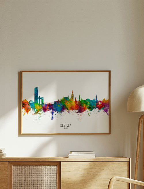 Sevilla skyline multicoloré