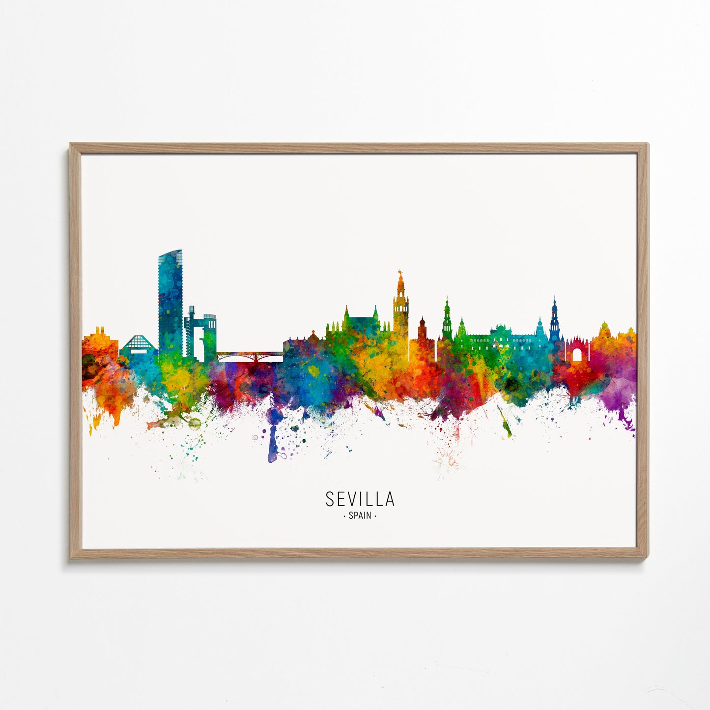 Sevilla skyline multicoloré