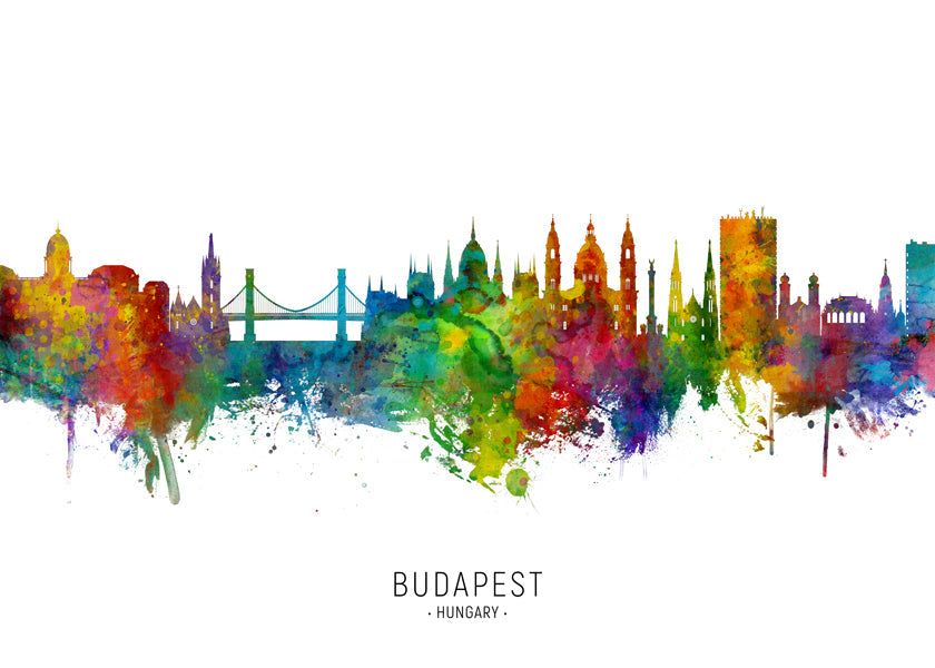 Budapest skyline multicoloré