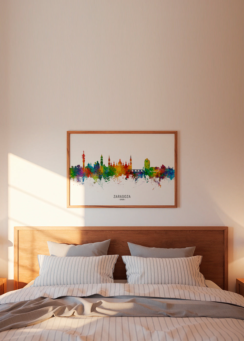 Zaragoza skyline multicoloré