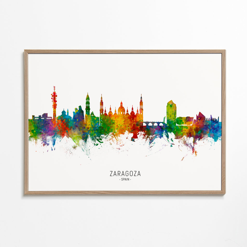Zaragoza skyline multicoloré