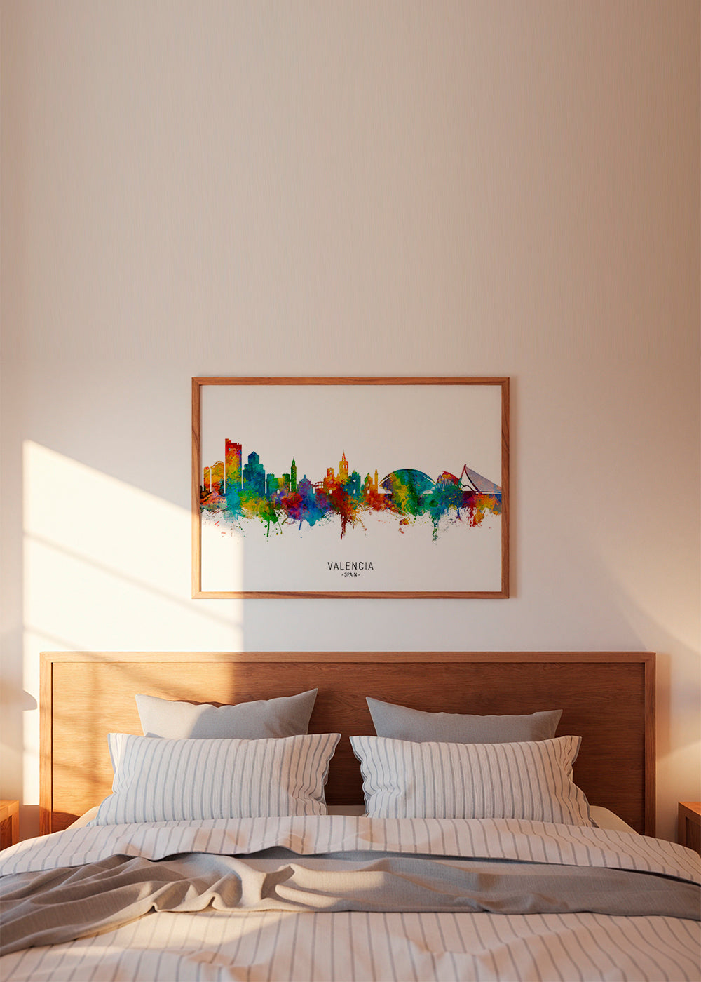 Valencia skyline multicoloré